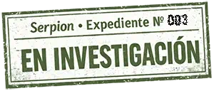 Sello del expediente Nº 003 de Serpion marcado en investigación