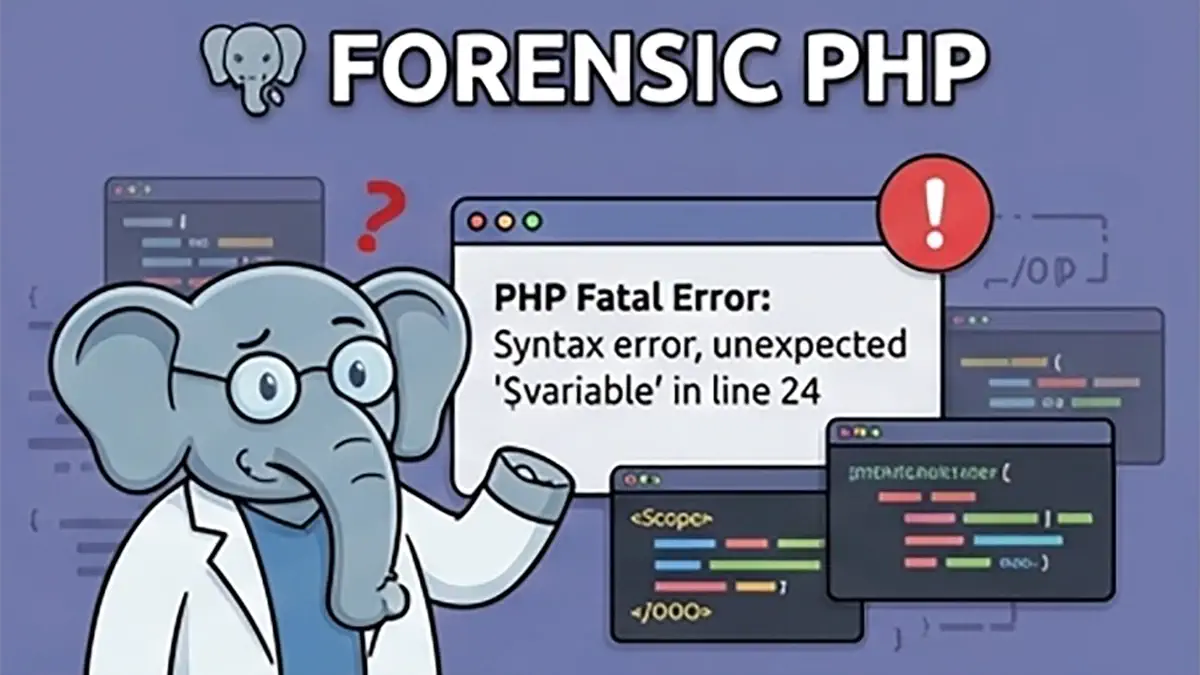 Forensic PHP mostrando errores de PHP y problemas de programación