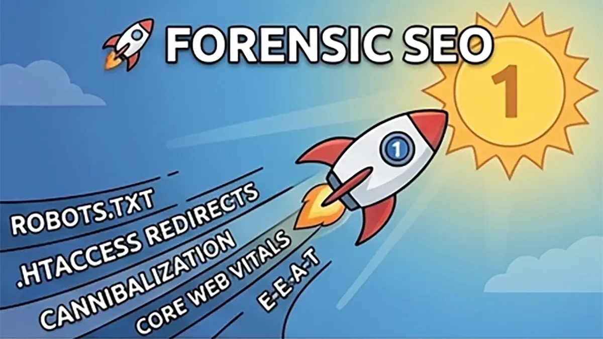 Forensic SEO con una auditoría sobre robots.txt, redirecciones y Core Web Vitals