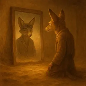 Einar se miro al espejo reflejando un Einar más joven. y comento en voz alta, soy el corre-caminos