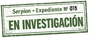 Sello que marca en investigación el expediente 015 de Serpion