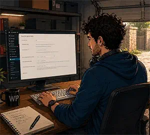 WordPin revisando la configuración de WordPress desde el panel de administración identificando configuraciones que afectan al funcionamiento del sitio